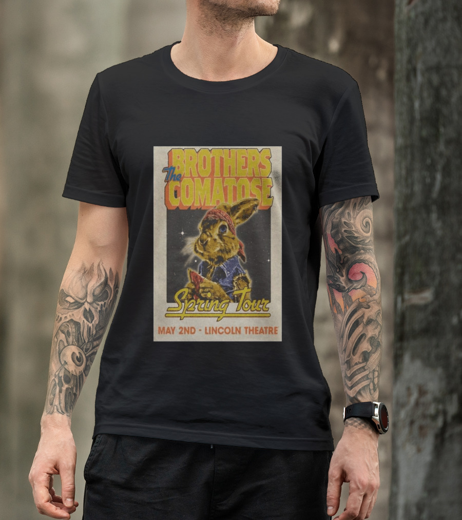 Brothers Comatose Spring Tour May 2nd Lincoln Theatre Rabbit Bandana T-Shirt