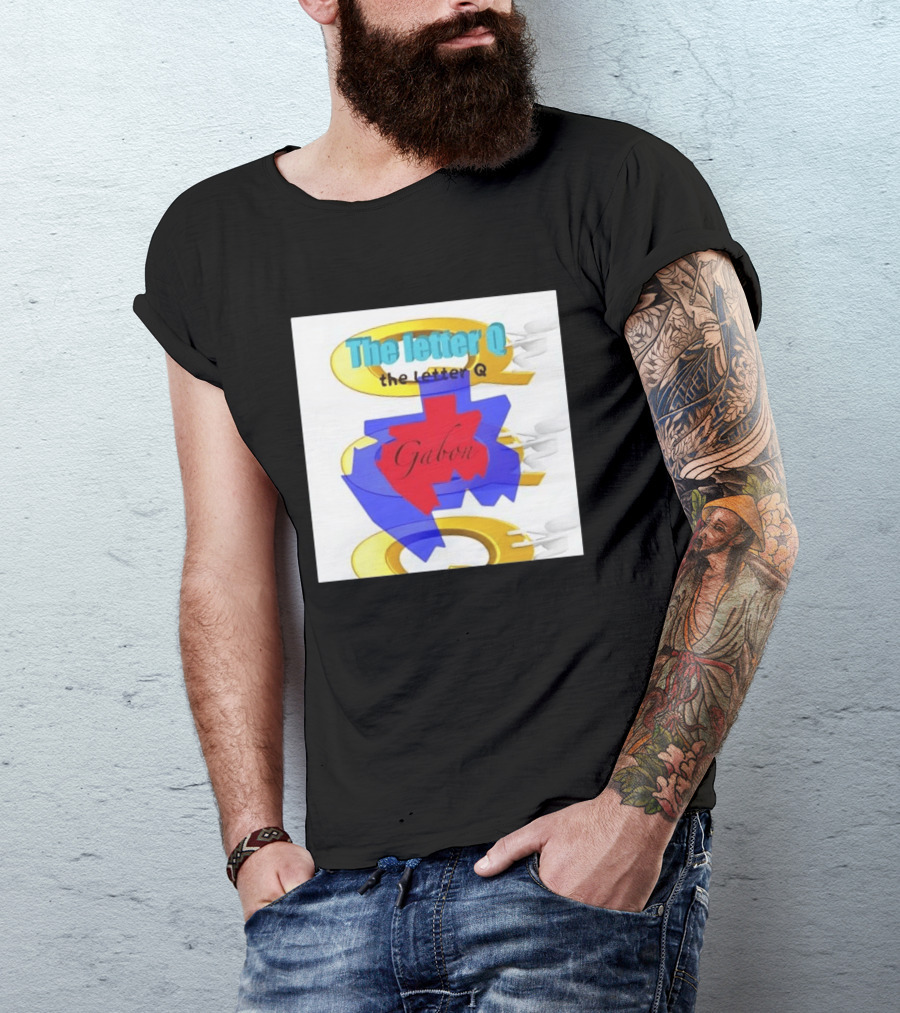 The Letter Q Gabon Map Stylish Multilayered T-Shirt