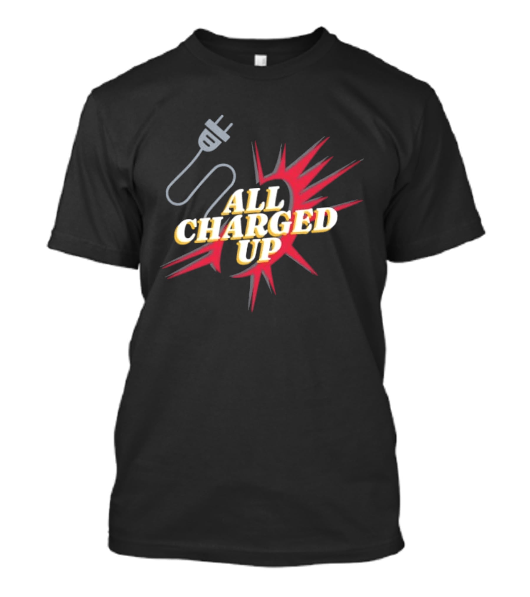 Ottawa All Charged Up Electric Energy Burst Plug T-Shirt