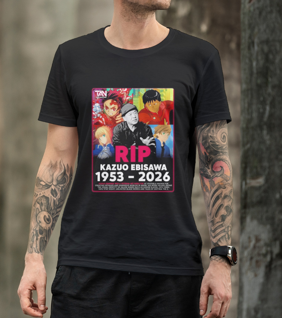 RIP Kazuo Ebisawa 1953 2026 Anime Veteran Art Director Demon Slayer Fata/Zero T-Shirt