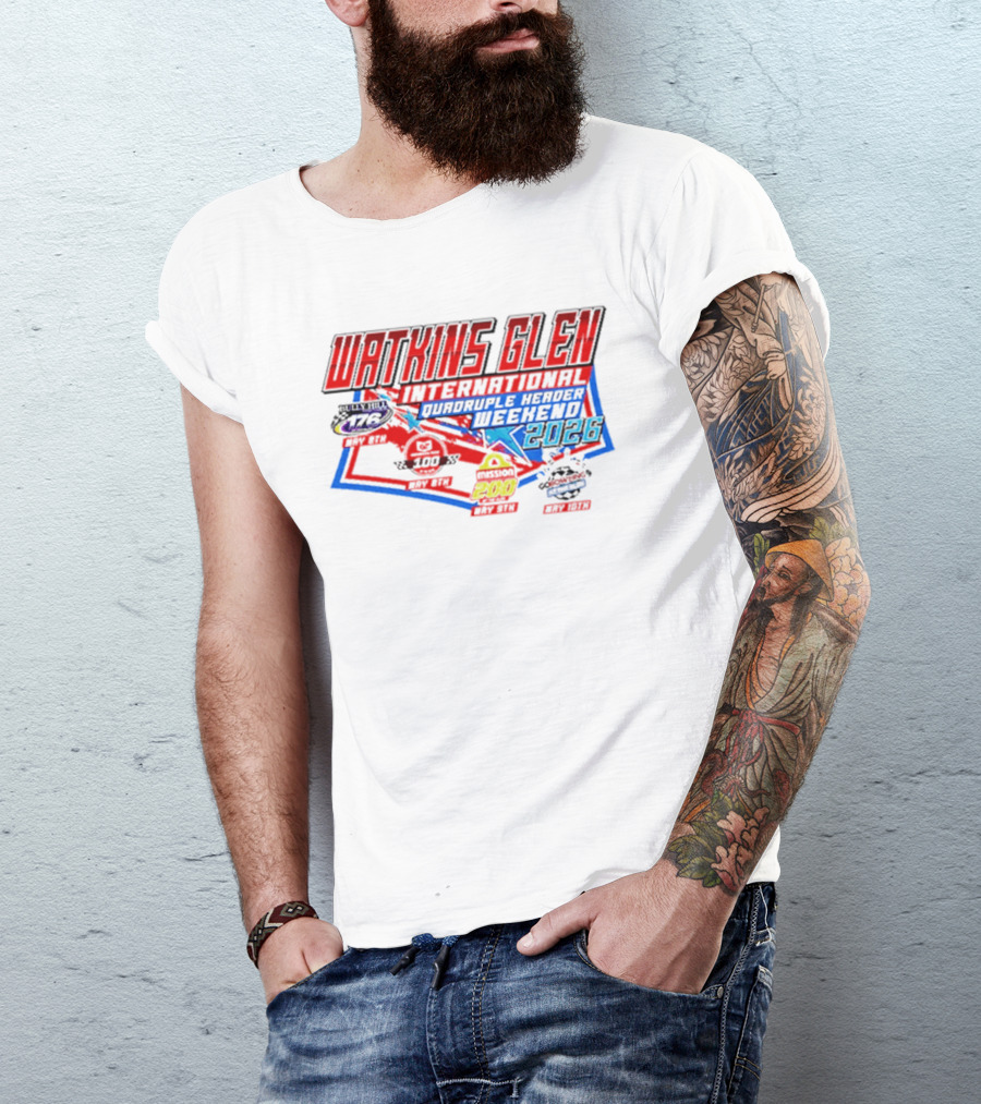 Watkins Glen International 2026 Quadruple Header Weekend Events T-Shirt