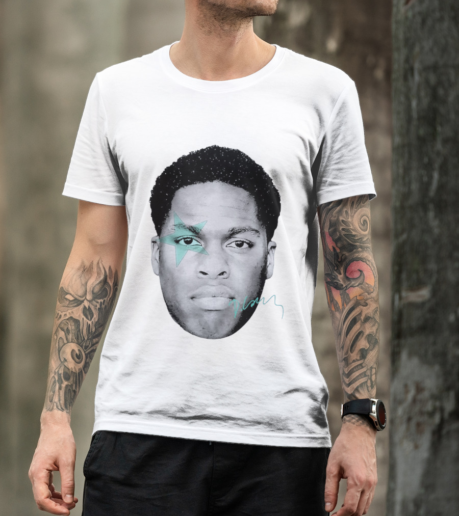 Daniel Caesar Star Face Blue Signature T-Shirt