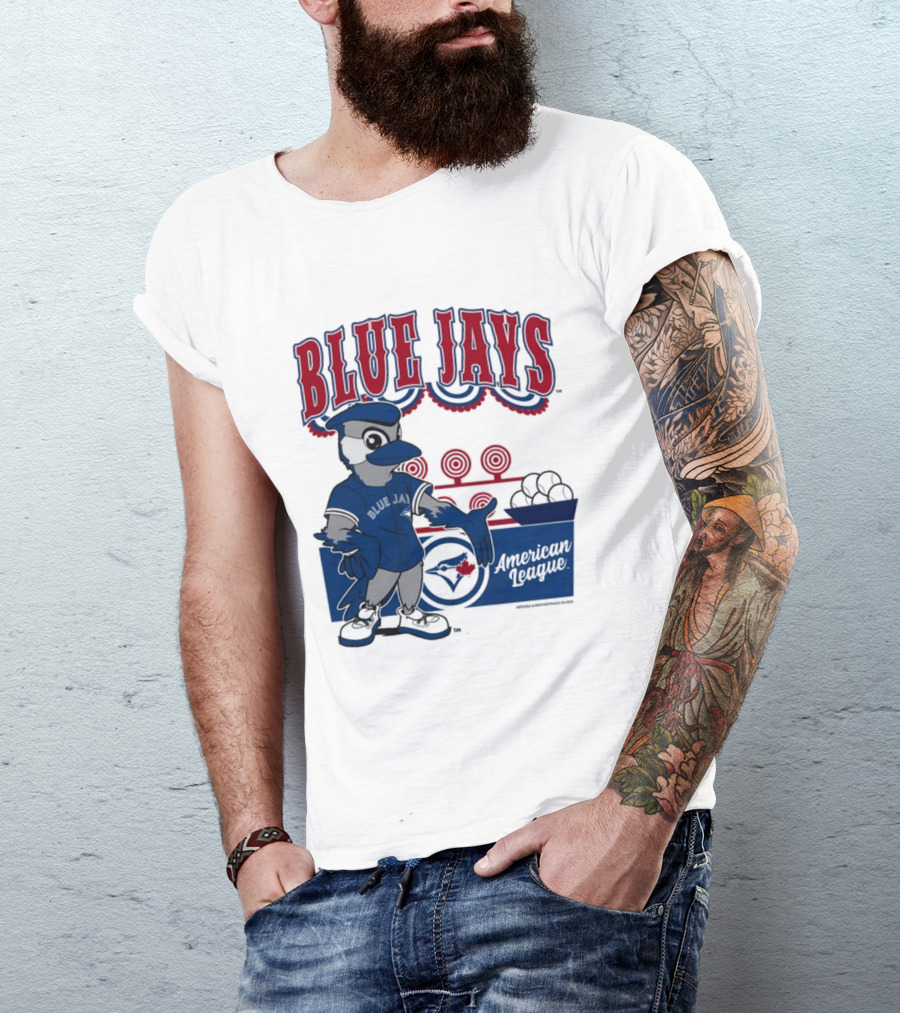 Toronto Blue Jays Mitchell Ness Step Back Up Cream American League T-Shirt
