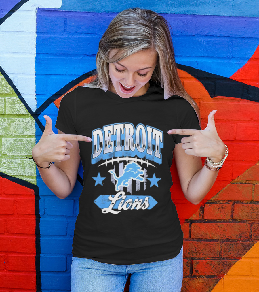 Detroit Lions Americana 2026 Stars Stripes Football Fan Gear T-Shirt