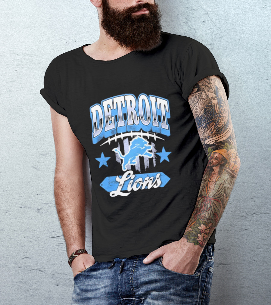 Detroit Lions Americana 2026 Stars Stripes Football Fan Gear T-Shirt