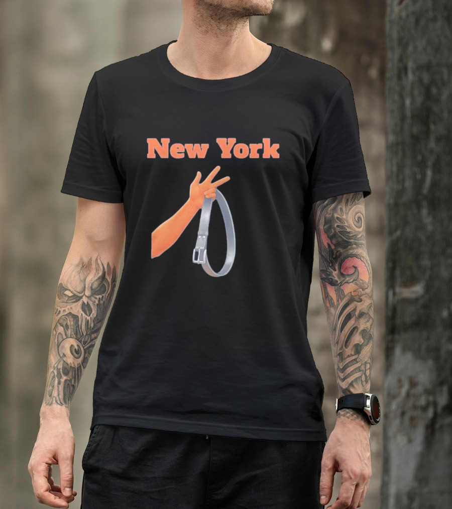 Jalen Brunson Three Point Celebration New York Knicks Belt Gesture T-Shirt