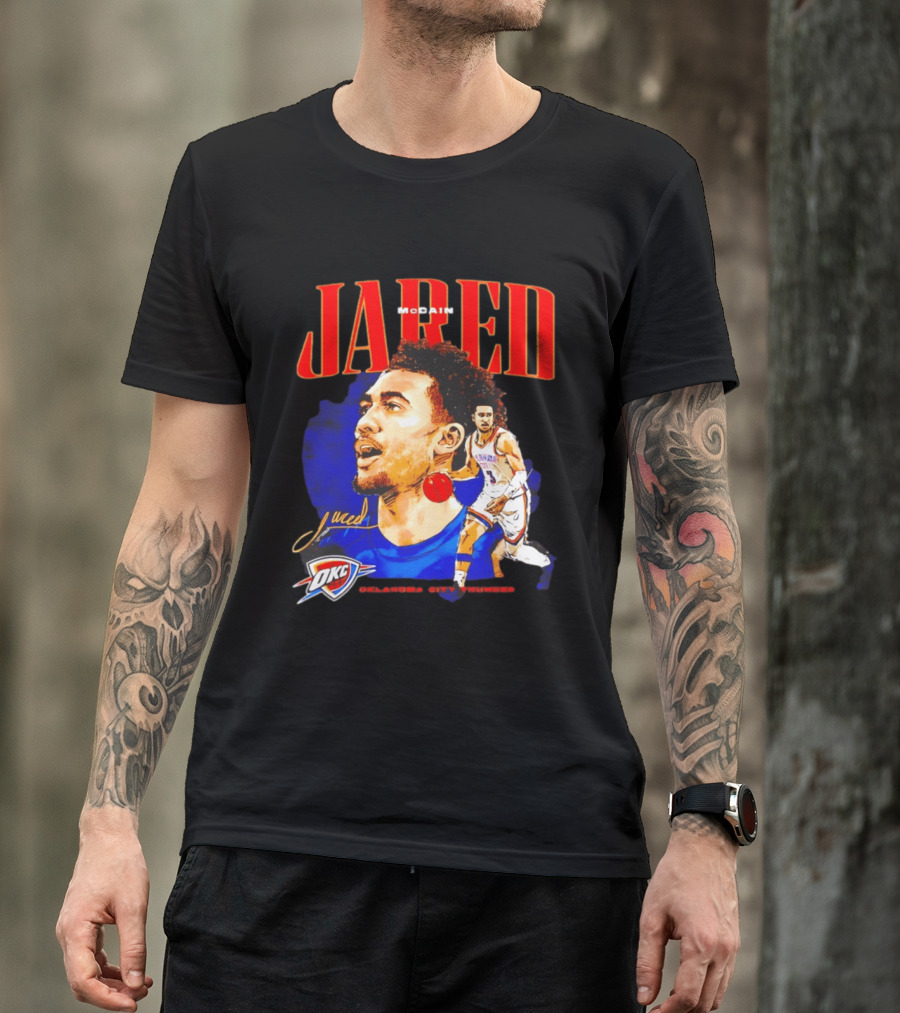 Jared McCain Oklahoma City Thunder NBA Basketball OKC Player T-Shirt
