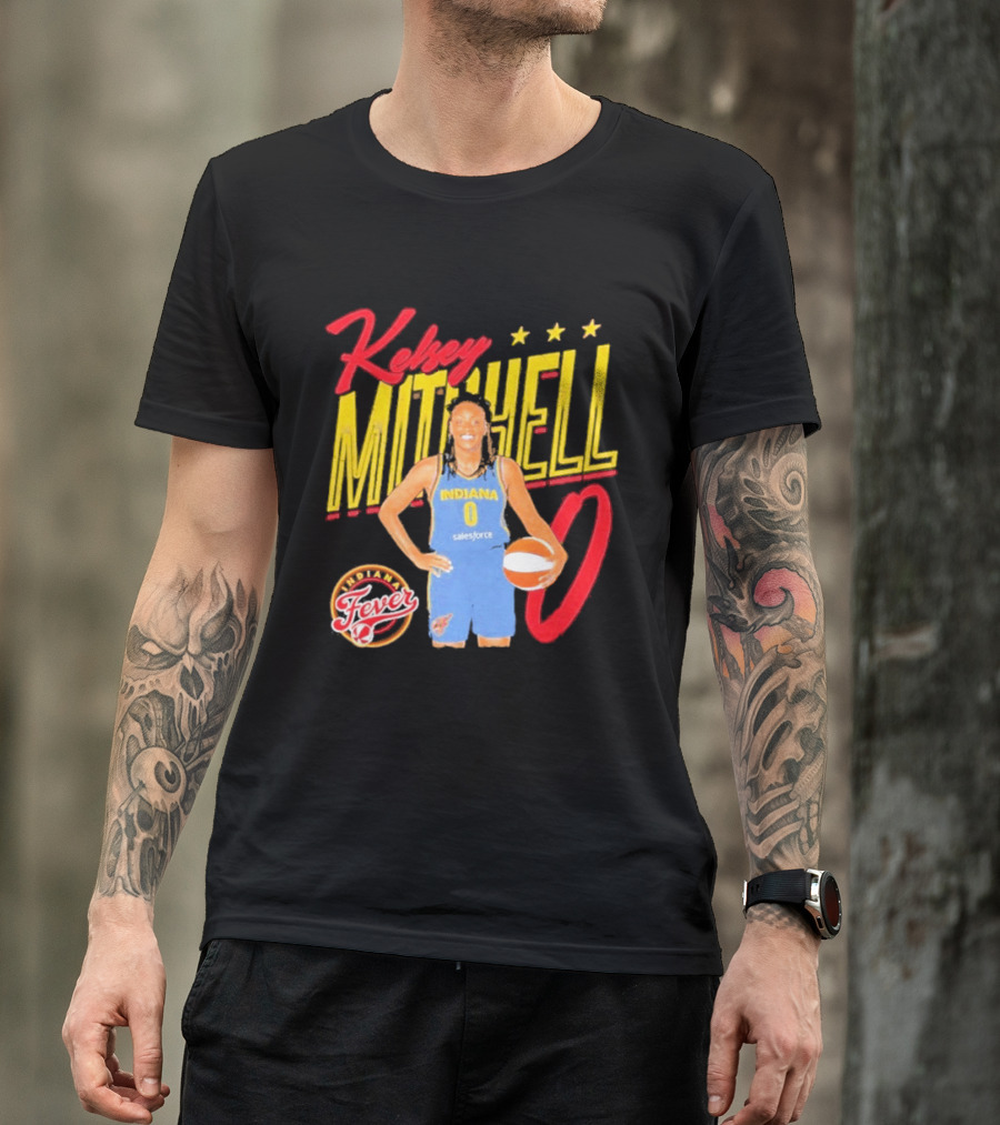 Kelsey Mitchell Indiana Fever Basketball Player Pose Salesforce T-Shirt
