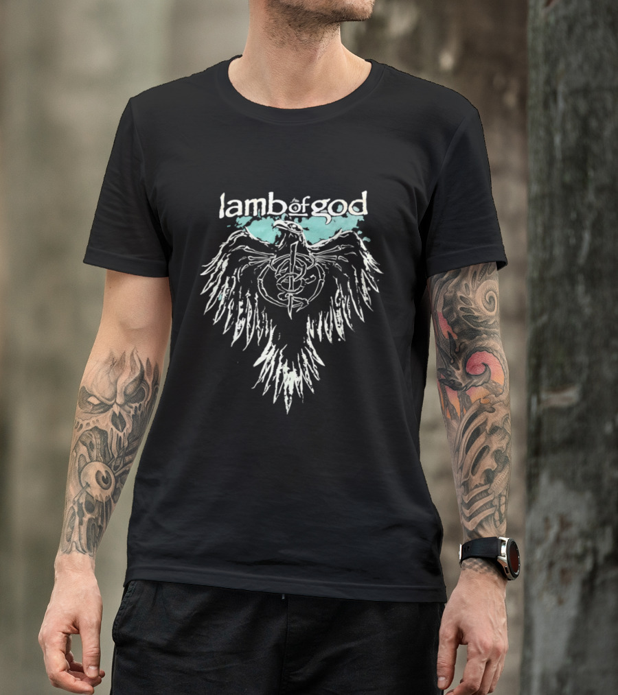Lamb Of God Phoenix Wings Symbol With Watercolor Accent T-Shirt