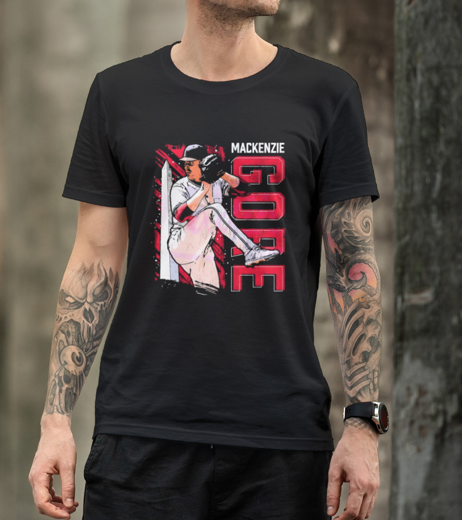 Mackenzie Gore Washington Pitching Action Baseball T-Shirt