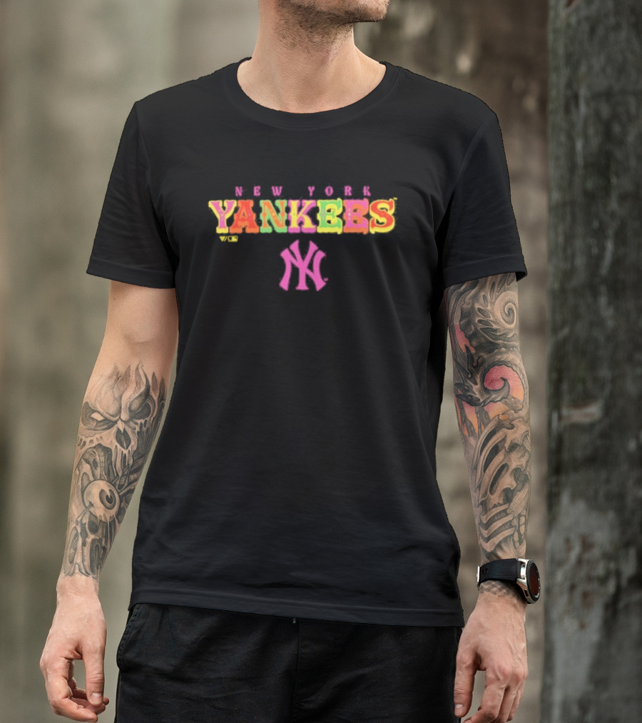 New York Yankees Fiesta Colorful Neon T-Shirt