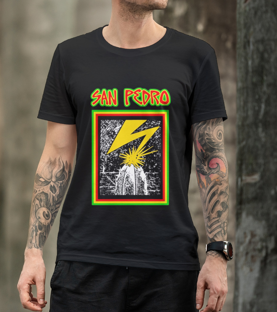 San Pedro Lightning Bolt Cactus Explosion T-Shirt
