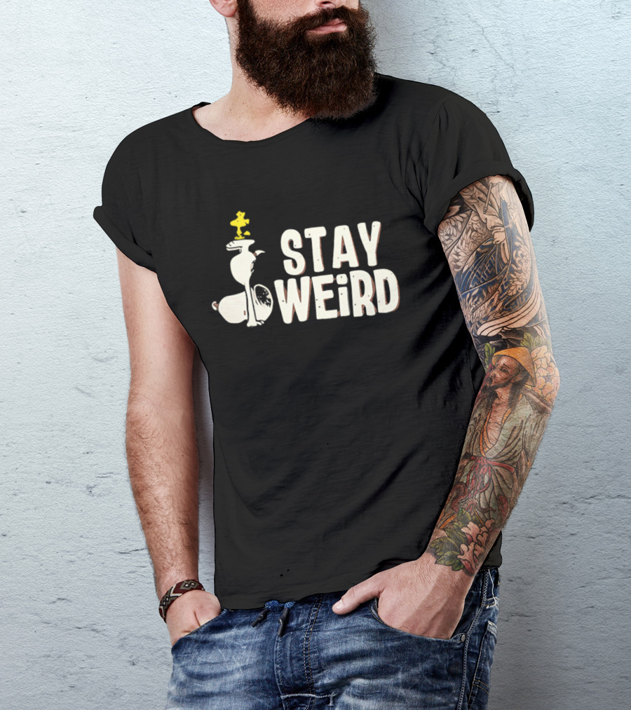 Snoopy Woodstock Stay Weird Peanuts Characters T-Shirt