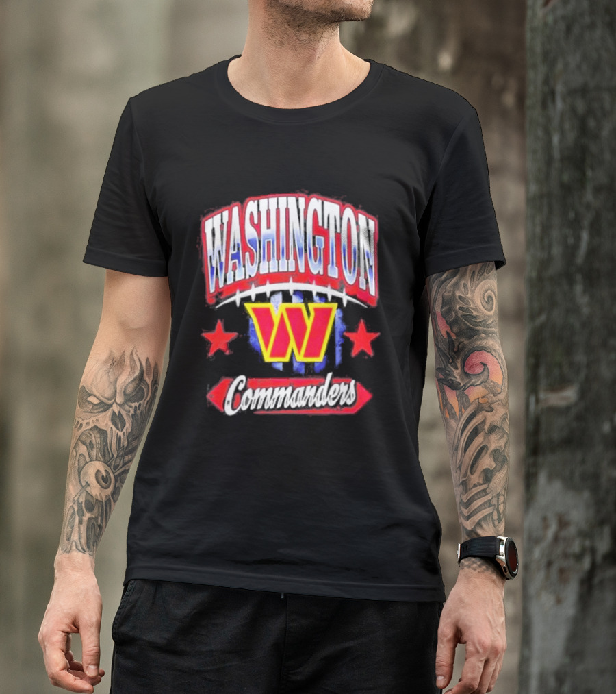 Washington Commanders W Americana Football Stars T-Shirt
