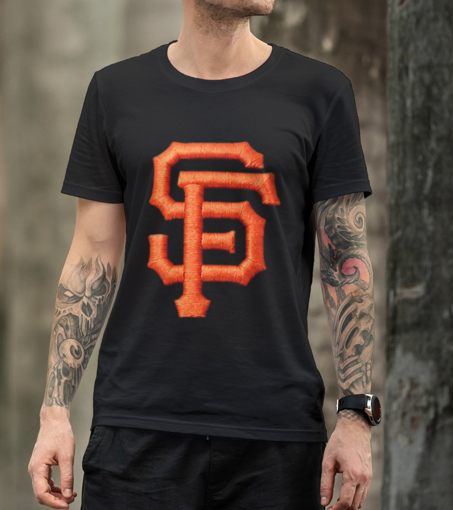 Alex Smith SF Giants Hat Orange Monogram T-Shirt