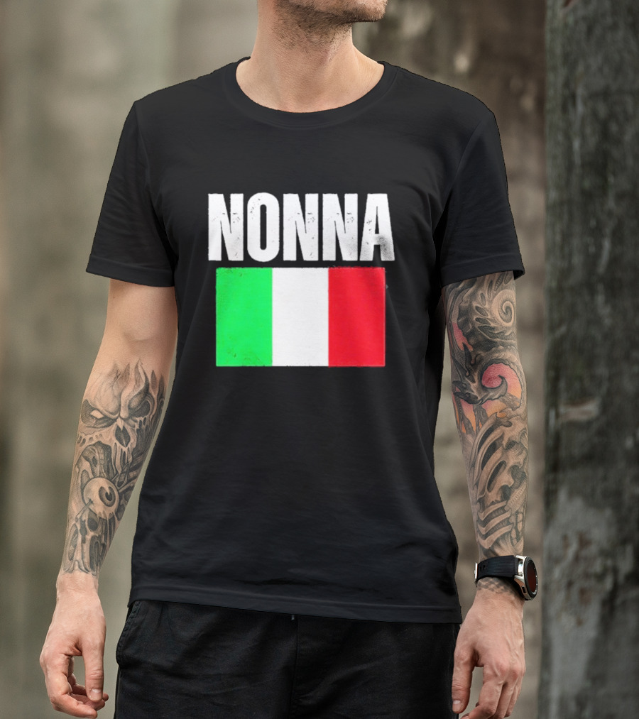 Italian Nonna Flag Pride With Italy T-Shirt