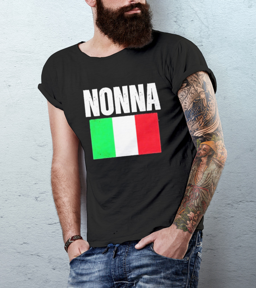 Italian Nonna Flag Pride With Italy T-Shirt