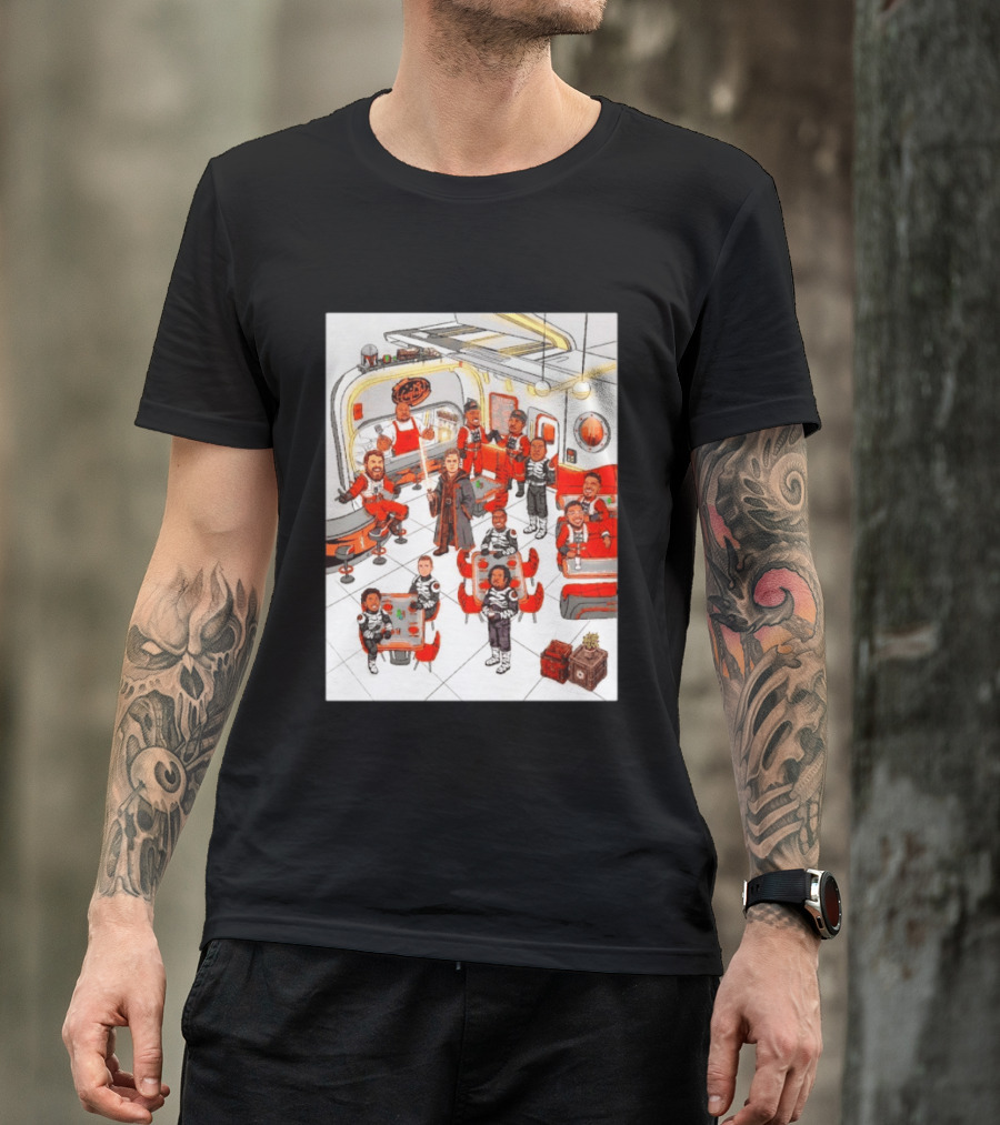 Cincinnati Bengals Star Wars Parody In Retro Diner Scene T-Shirt