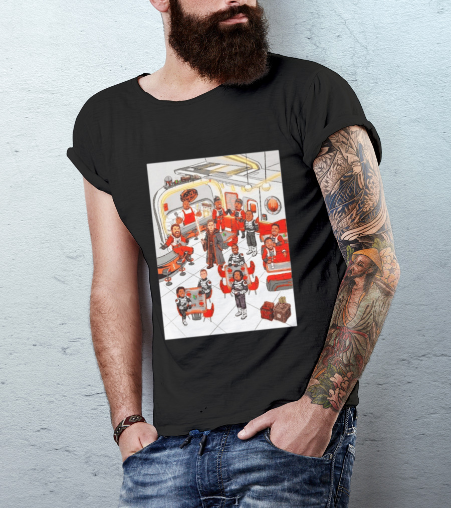 Cincinnati Bengals Star Wars Parody In Retro Diner Scene T-Shirt