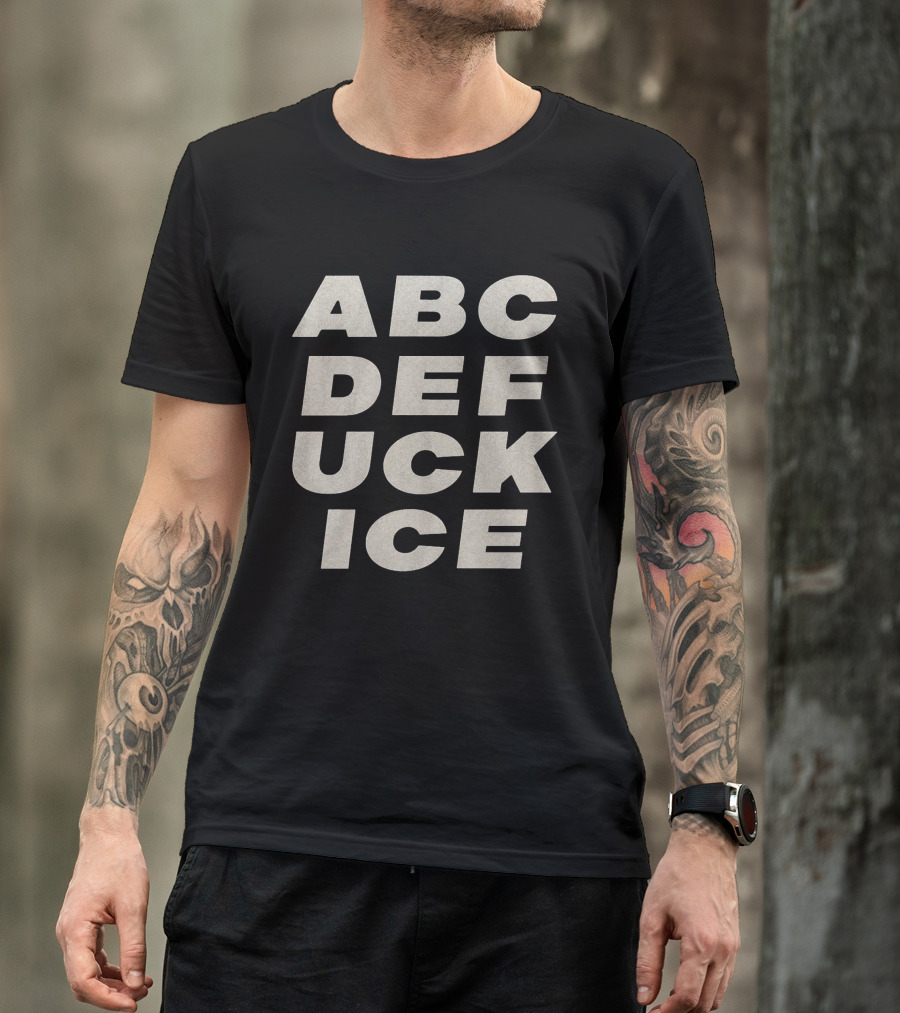 ABCDEFUCKICE Bold Lettering Phrase T-Shirt