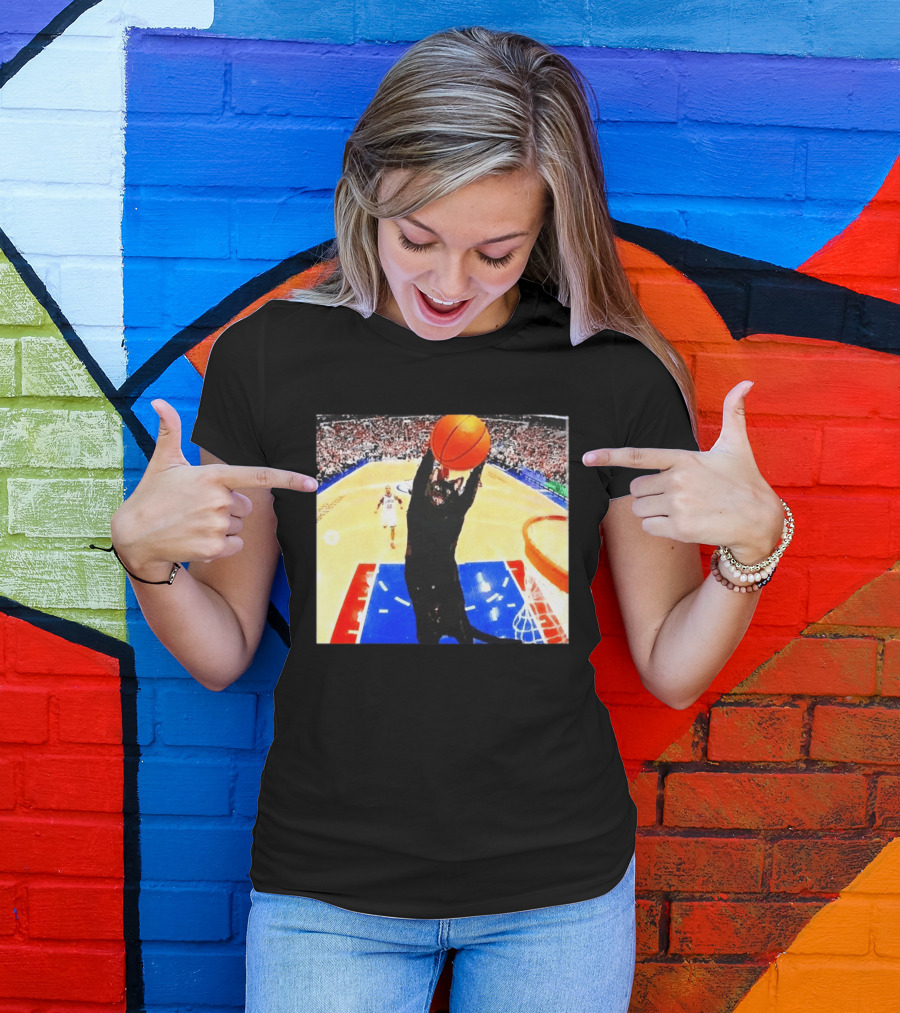 Philadelphia 76ers Black Cat Slam Dunk Basketball Meme T-Shirt