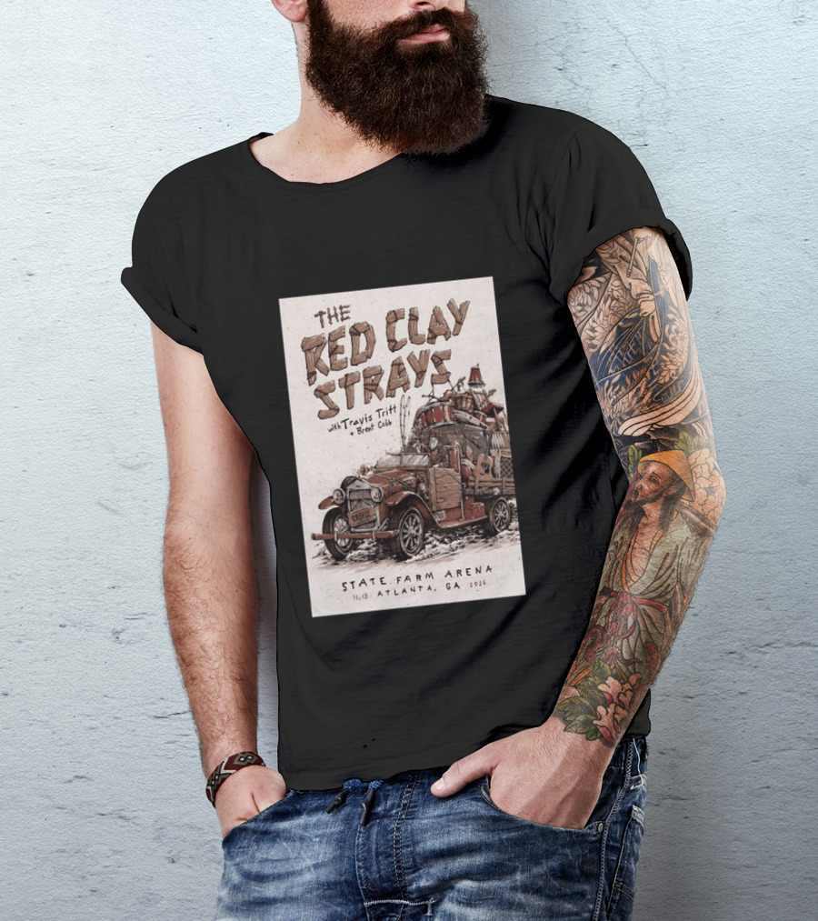 The Red Clay Strays With Travis Tritt And Brent Cobb Live Concert State Farm Arena Atlanta GA Nov 13 2026 T-Shirt