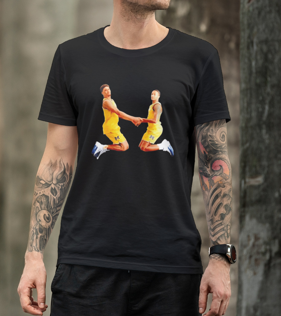 Yaxel Lendeborg Nimari Burnett Michigan Basketball Jump Mount Clumsy T-Shirt
