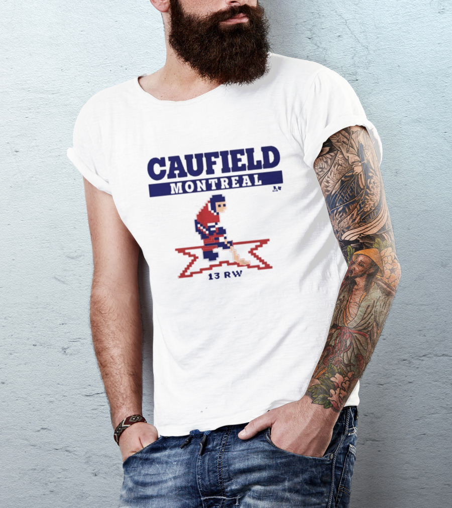 Caufield Montreal 13 RW Hockey Player Pixel T-Shirt