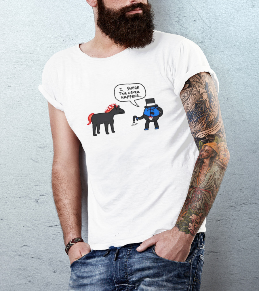 Orlando Magic Lose I Swear This Never Happens Meme Horse And Top Hat T-Shirt