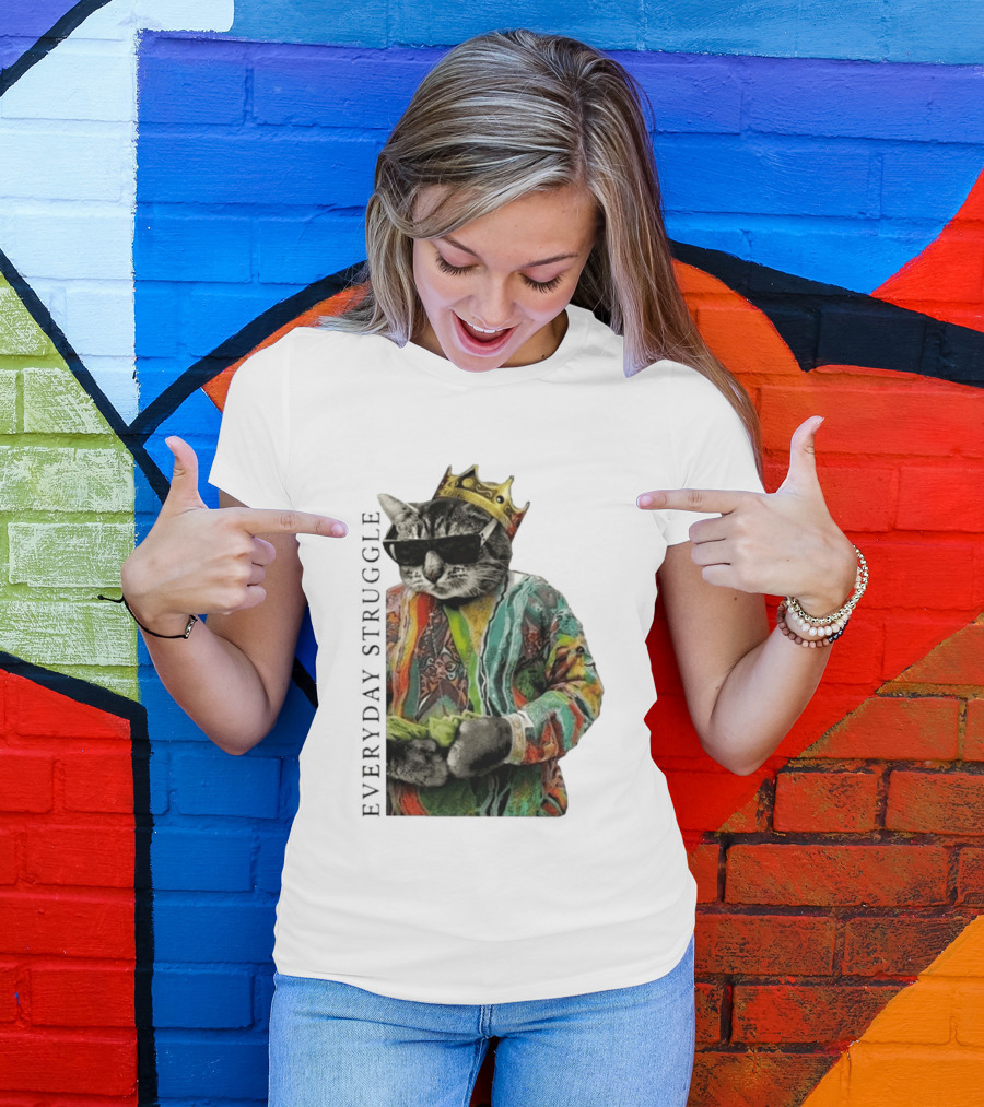 Scottie Barnes Everyday Struggle Cat In Colorful Crowned Outfit T-Shirt