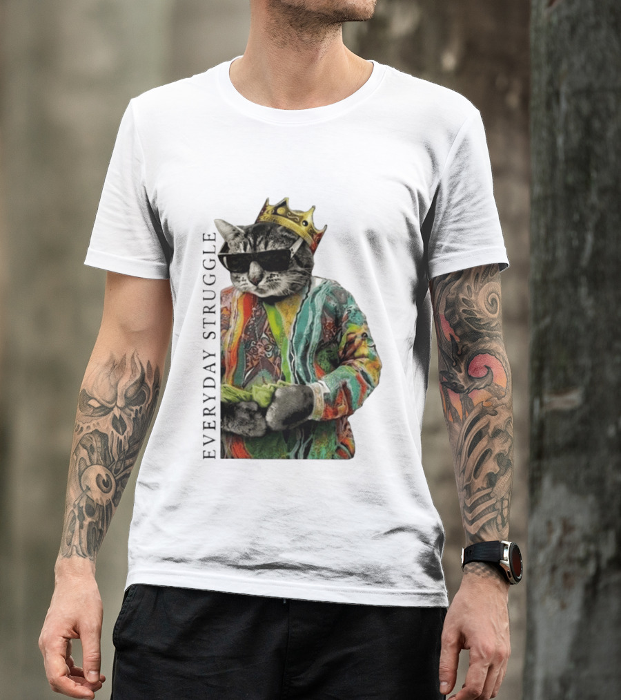 Scottie Barnes Everyday Struggle Cat In Colorful Crowned Outfit T-Shirt