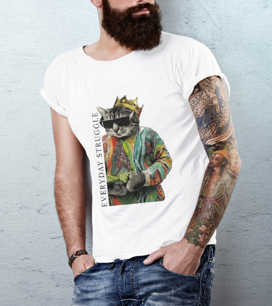 Scottie Barnes Everyday Struggle Cat In Colorful Crowned Outfit T-Shirt