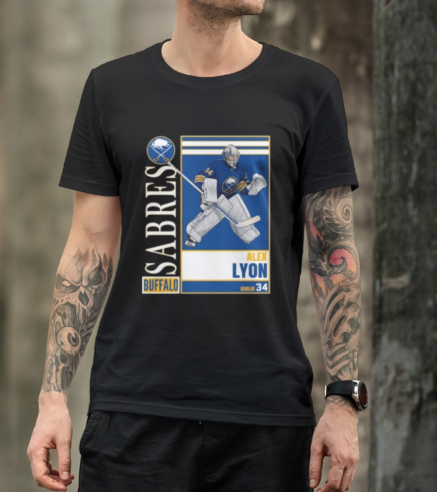Buffalo Sabres Alex Lyon Goalie 34 Hockey T-Shirt
