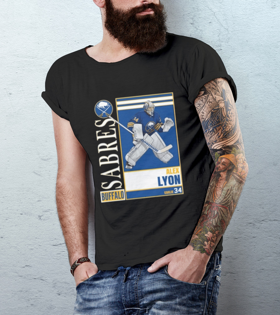 Buffalo Sabres Alex Lyon Goalie 34 Hockey T-Shirt
