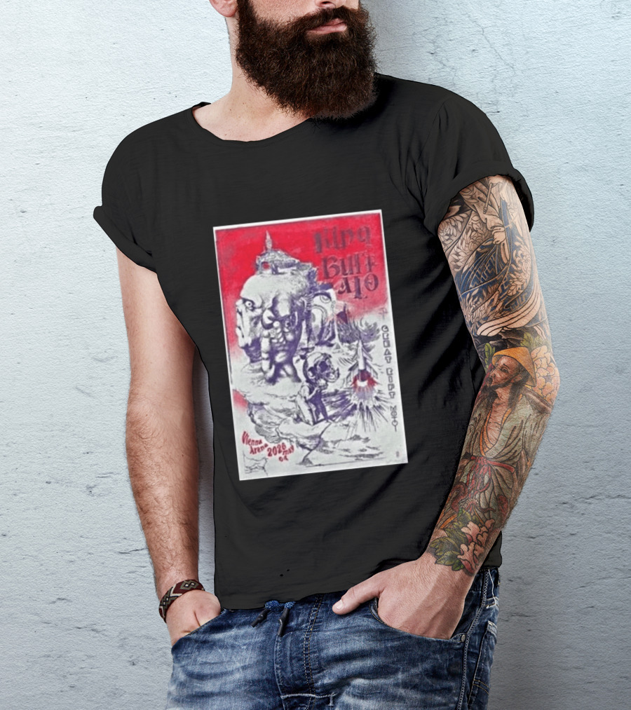 King Buffalo Vienna Arena May 4 2026 Concert Art Featuring Surreal Imagery And Space T-Shirt