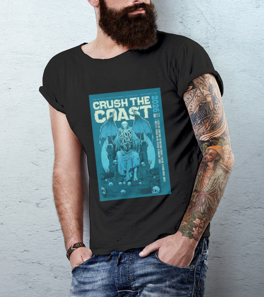 Crush The Coast May 2 3 2026 House Of Rock Corpus Christi Texas Cthulhu T-Shirt