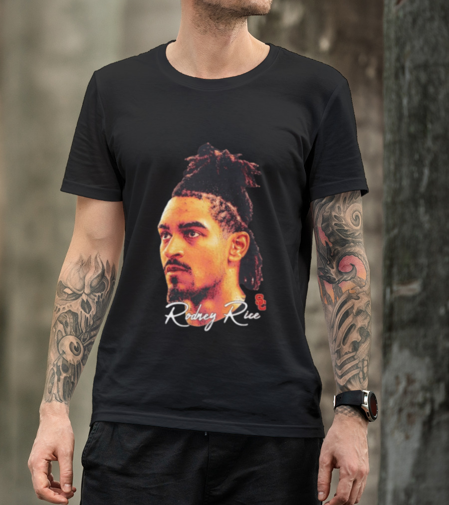 Rodney Rice USC Trojans NCAA Men's Basketball Game Face T-Shirt