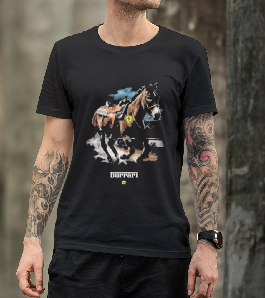 Fuerza Regida Burrari Western Horse Art With Heart T-Shirt