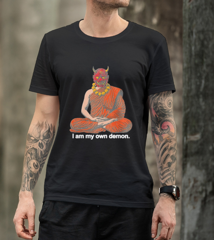 I Am My Own Demon Buddhist Mask Meditation T-Shirt