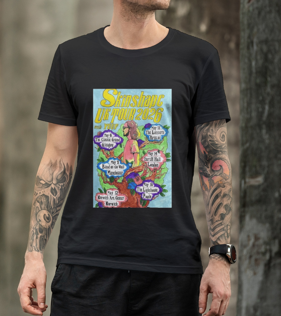 Skinshape UK Tour 2026 Glasgow Manchester Norwich Bristol London Poole With Yuuf T-Shirt