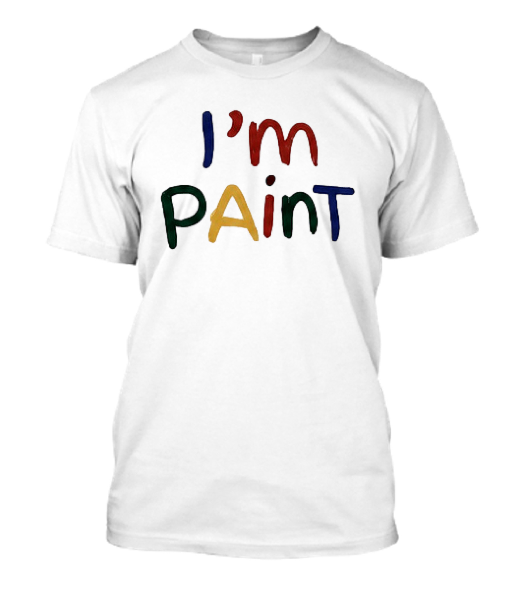 I'm Paint And I Love To Finger Paint Matching Couple Colorful T-Shirt