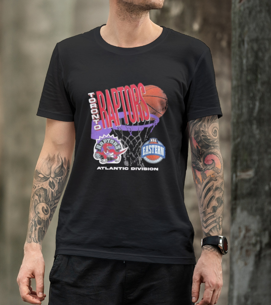 Toronto Raptors 90s Hardwood Classics Atlantic Division Eastern Basketball T-Shirt