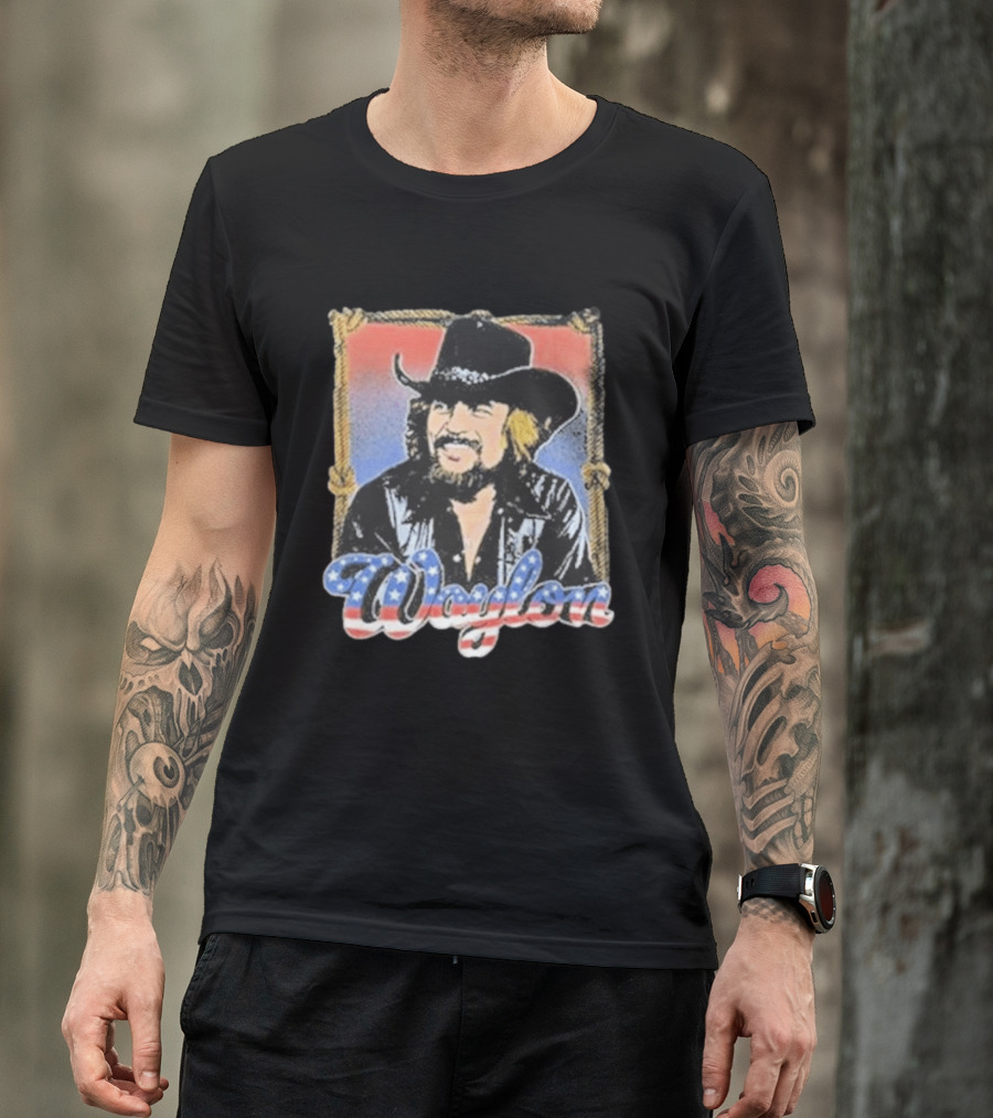 Waylon Jennings Cowboy Americana Country Music Legend T-Shirt