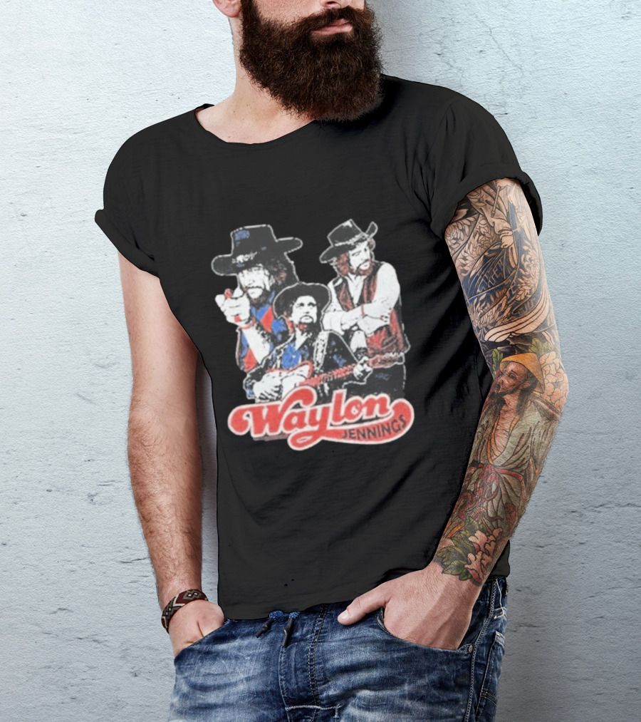 Waylon Jennings Cowboy Trio T-Shirt