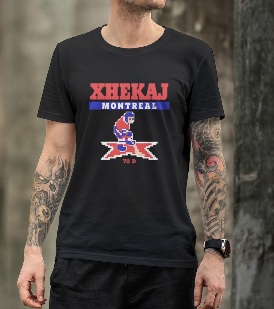 Xhekaj Montreal Canadiens 72 D Retro Hockey Player Pixel T-Shirt