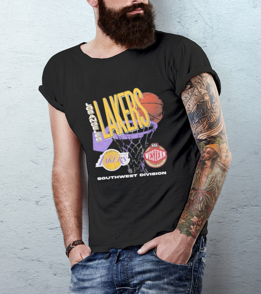 Los Angeles Lakers Southwest Division 90s Basketball Western Conference T-Shirt