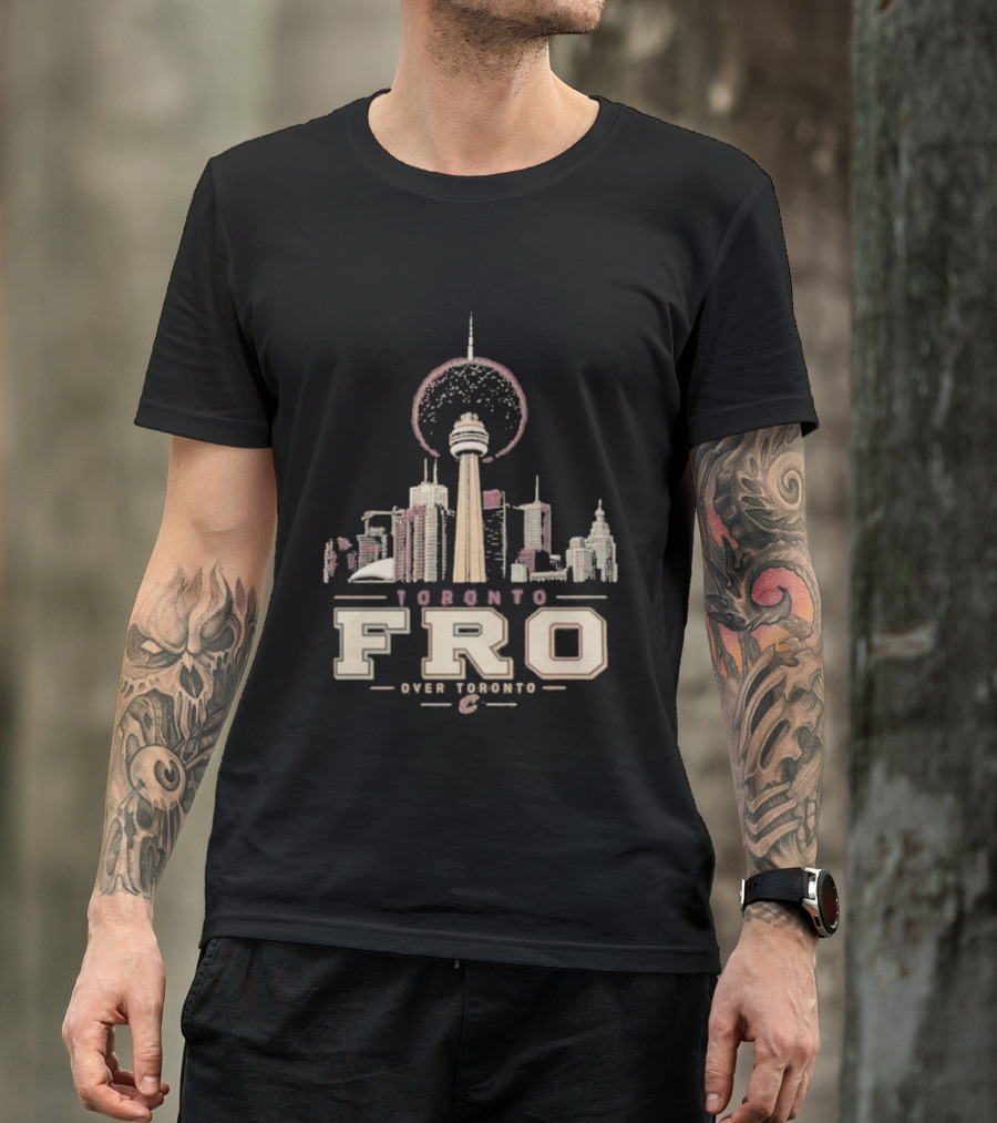 Toronto Fro Over Toronto Skyline Basketball Cleveland Cavaliers T-Shirt