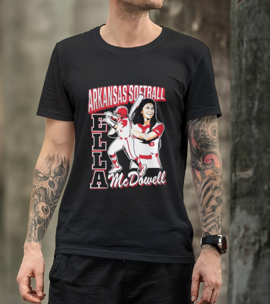 Ella McDowell Arkansas Softball Player Team Spirit T-Shirt