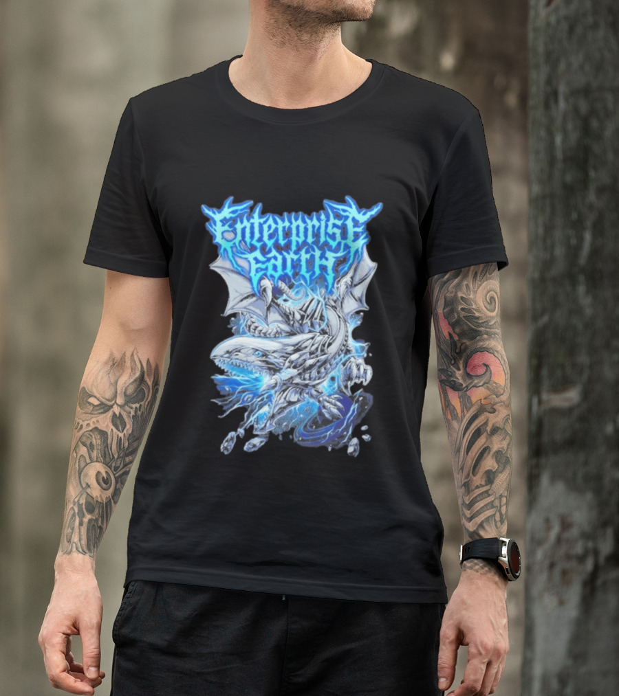 Enterprise Earth Blue Eyes White Dragon Fusion T-Shirt