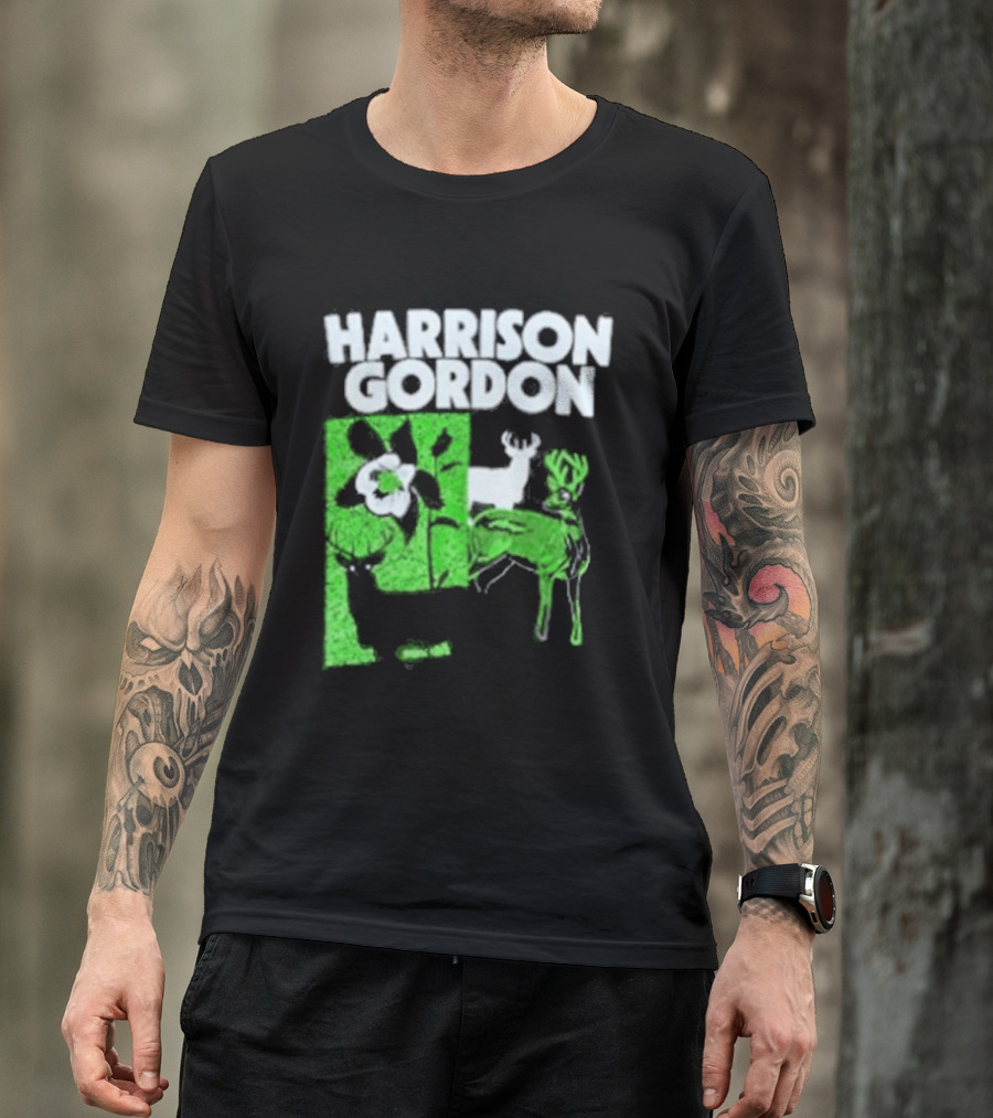 Harrison Gordon Tour Nature Wildlife Deer Flower T-Shirt